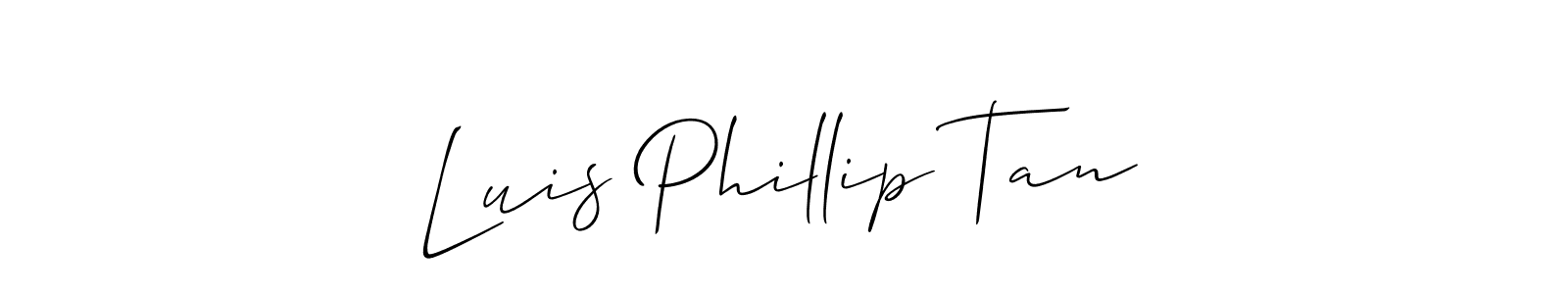 Use a signature maker to create a handwritten signature online. With this signature software, you can design (Allison_Script) your own signature for name Luis Phillip Tan. Luis Phillip Tan signature style 2 images and pictures png