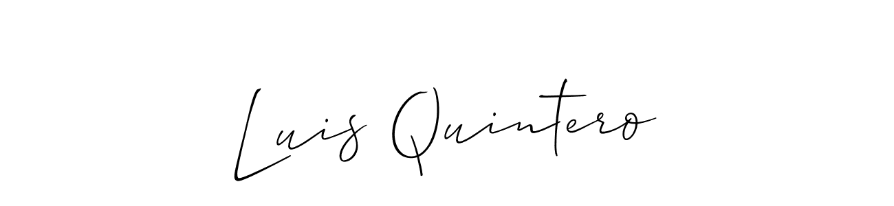 How to make Luis Quintero name signature. Use Allison_Script style for creating short signs online. This is the latest handwritten sign. Luis Quintero signature style 2 images and pictures png