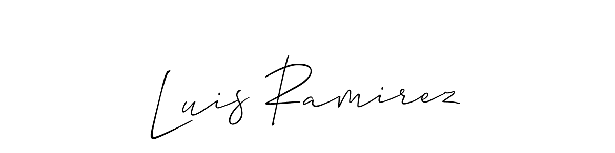 Design your own signature with our free online signature maker. With this signature software, you can create a handwritten (Allison_Script) signature for name Luis Ramirez. Luis Ramirez signature style 2 images and pictures png