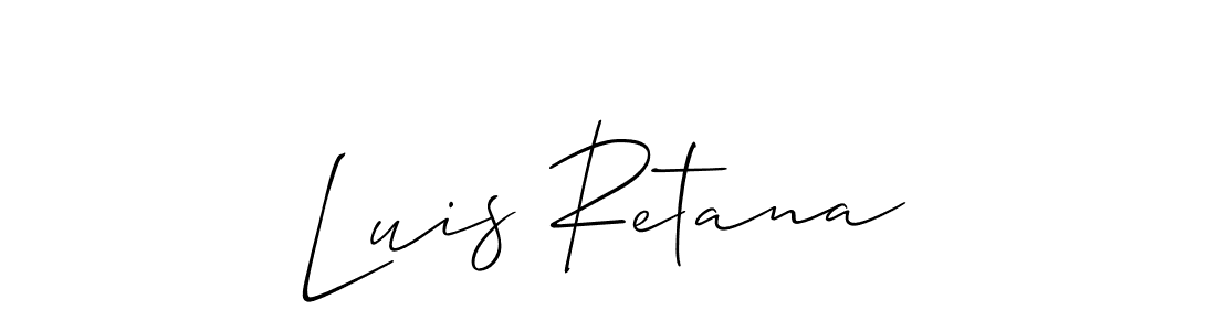 It looks lik you need a new signature style for name Luis Retana. Design unique handwritten (Allison_Script) signature with our free signature maker in just a few clicks. Luis Retana signature style 2 images and pictures png