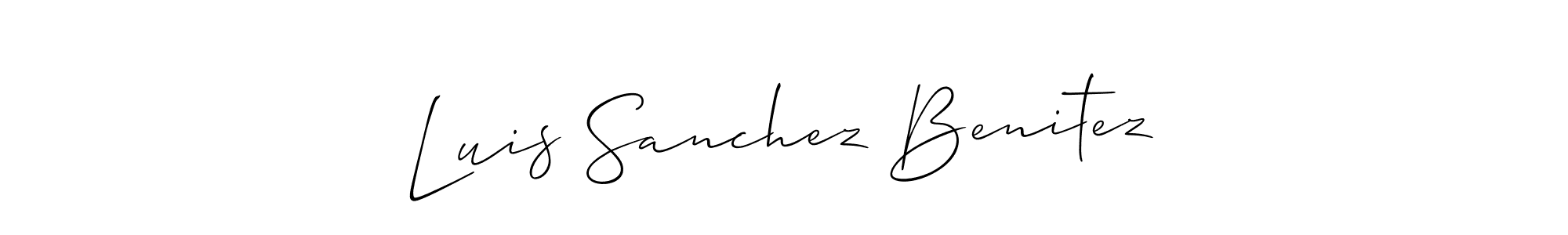 Make a beautiful signature design for name Luis Sanchez Benitez. With this signature (Allison_Script) style, you can create a handwritten signature for free. Luis Sanchez Benitez signature style 2 images and pictures png