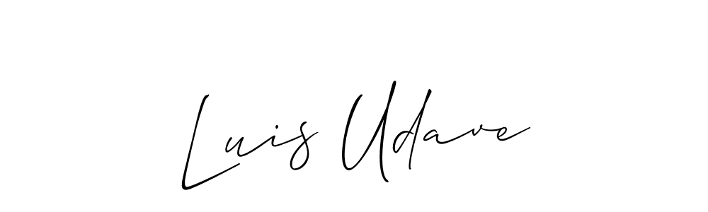 It looks lik you need a new signature style for name Luis Udave. Design unique handwritten (Allison_Script) signature with our free signature maker in just a few clicks. Luis Udave signature style 2 images and pictures png