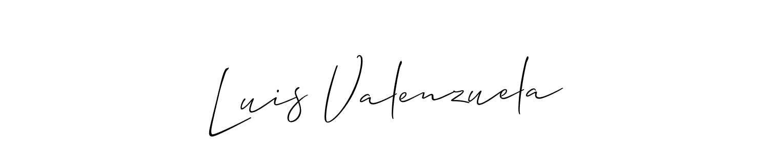 if you are searching for the best signature style for your name Luis Valenzuela. so please give up your signature search. here we have designed multiple signature styles  using Allison_Script. Luis Valenzuela signature style 2 images and pictures png