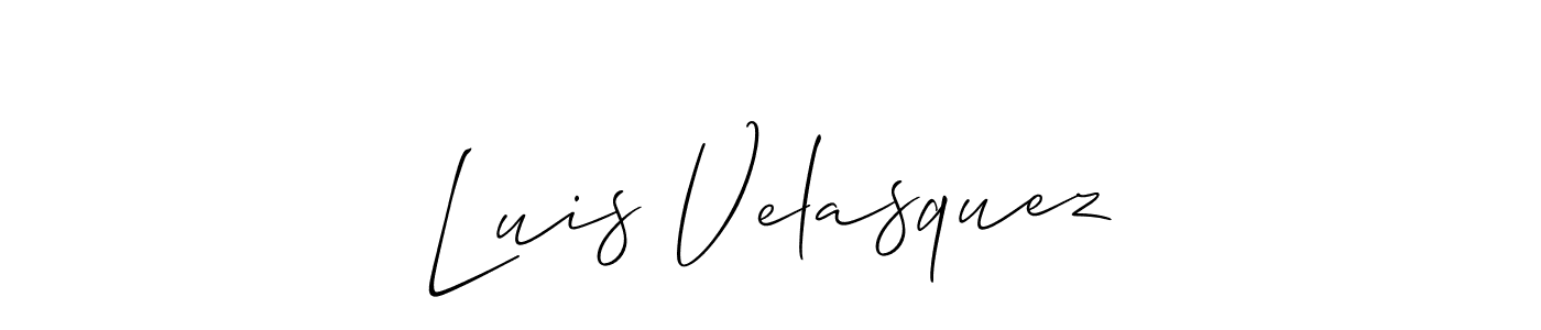 The best way (Allison_Script) to make a short signature is to pick only two or three words in your name. The name Luis Velasquez include a total of six letters. For converting this name. Luis Velasquez signature style 2 images and pictures png
