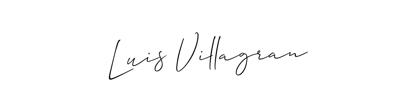 Create a beautiful signature design for name Luis Villagran. With this signature (Allison_Script) fonts, you can make a handwritten signature for free. Luis Villagran signature style 2 images and pictures png