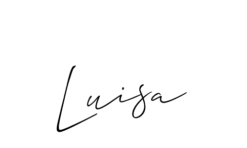 Use a signature maker to create a handwritten signature online. With this signature software, you can design (Allison_Script) your own signature for name Luisa. Luisa signature style 2 images and pictures png