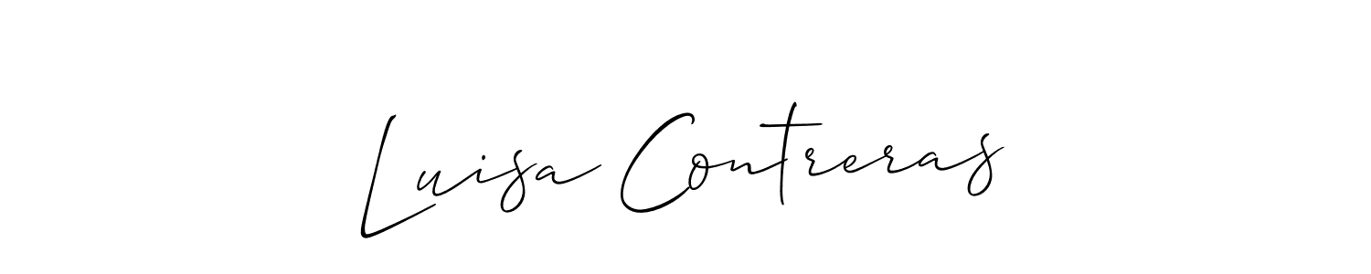 Make a beautiful signature design for name Luisa Contreras. With this signature (Allison_Script) style, you can create a handwritten signature for free. Luisa Contreras signature style 2 images and pictures png