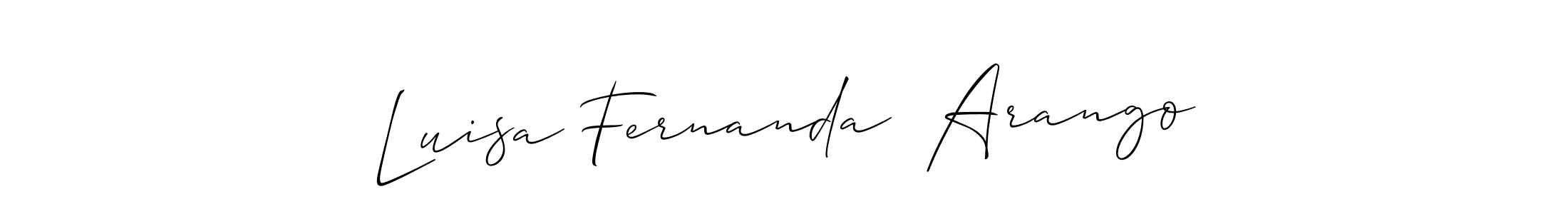 Use a signature maker to create a handwritten signature online. With this signature software, you can design (Allison_Script) your own signature for name Luisa Fernanda  Arango. Luisa Fernanda  Arango signature style 2 images and pictures png