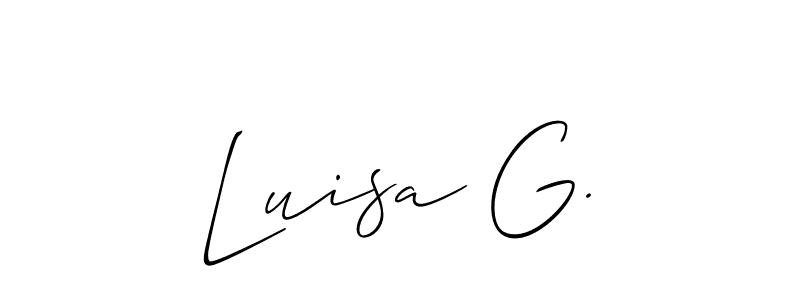 Also You can easily find your signature by using the search form. We will create Luisa G. name handwritten signature images for you free of cost using Allison_Script sign style. Luisa G. signature style 2 images and pictures png