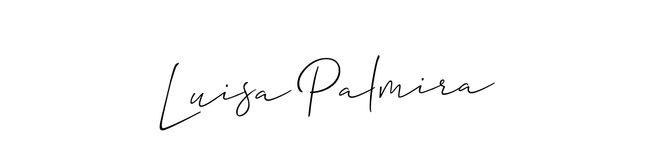Use a signature maker to create a handwritten signature online. With this signature software, you can design (Allison_Script) your own signature for name Luisa Palmira. Luisa Palmira signature style 2 images and pictures png
