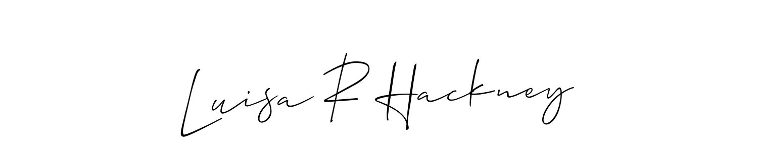 This is the best signature style for the Luisa R Hackney name. Also you like these signature font (Allison_Script). Mix name signature. Luisa R Hackney signature style 2 images and pictures png