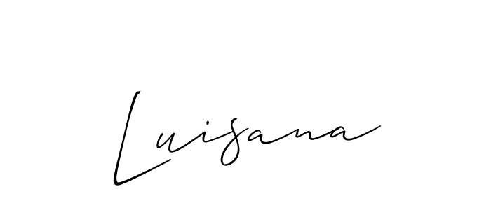 Allison_Script is a professional signature style that is perfect for those who want to add a touch of class to their signature. It is also a great choice for those who want to make their signature more unique. Get Luisana name to fancy signature for free. Luisana signature style 2 images and pictures png