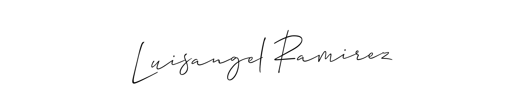 Luisangel Ramirez stylish signature style. Best Handwritten Sign (Allison_Script) for my name. Handwritten Signature Collection Ideas for my name Luisangel Ramirez. Luisangel Ramirez signature style 2 images and pictures png