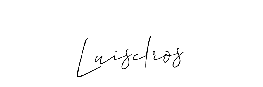 Check out images of Autograph of Luisclros name. Actor Luisclros Signature Style. Allison_Script is a professional sign style online. Luisclros signature style 2 images and pictures png