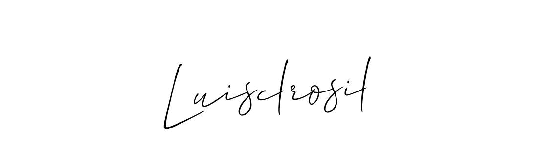 Best and Professional Signature Style for Luisclrosil. Allison_Script Best Signature Style Collection. Luisclrosil signature style 2 images and pictures png