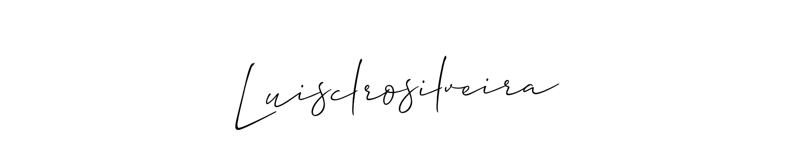 This is the best signature style for the Luisclrosilveira name. Also you like these signature font (Allison_Script). Mix name signature. Luisclrosilveira signature style 2 images and pictures png