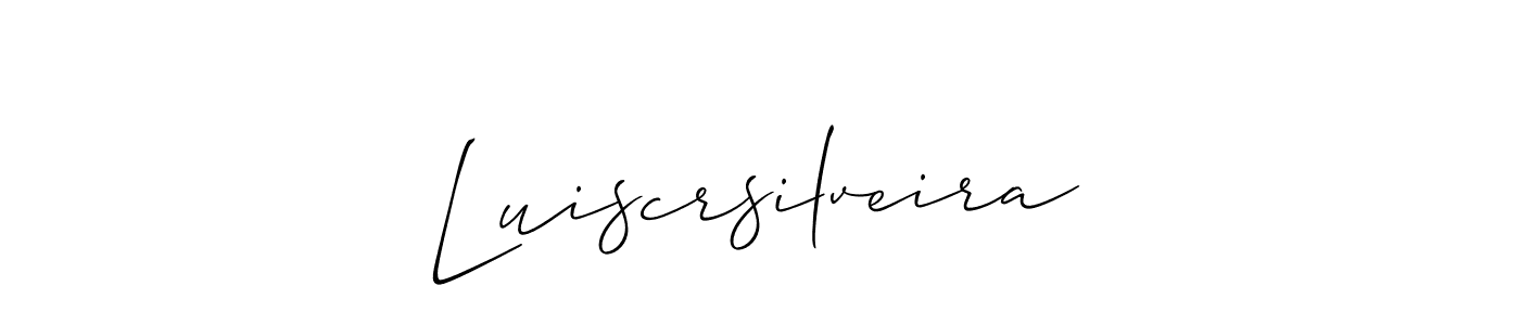 This is the best signature style for the Luiscrsilveira name. Also you like these signature font (Allison_Script). Mix name signature. Luiscrsilveira signature style 2 images and pictures png