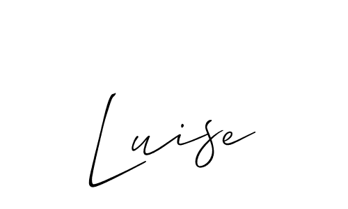 You should practise on your own different ways (Allison_Script) to write your name (Luise) in signature. don't let someone else do it for you. Luise signature style 2 images and pictures png