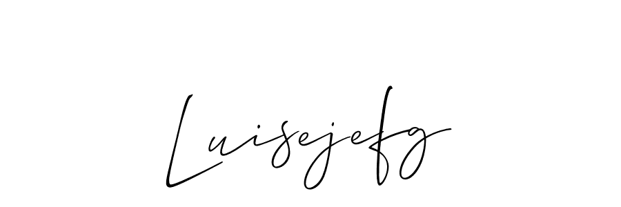 Design your own signature with our free online signature maker. With this signature software, you can create a handwritten (Allison_Script) signature for name Luisejefg. Luisejefg signature style 2 images and pictures png