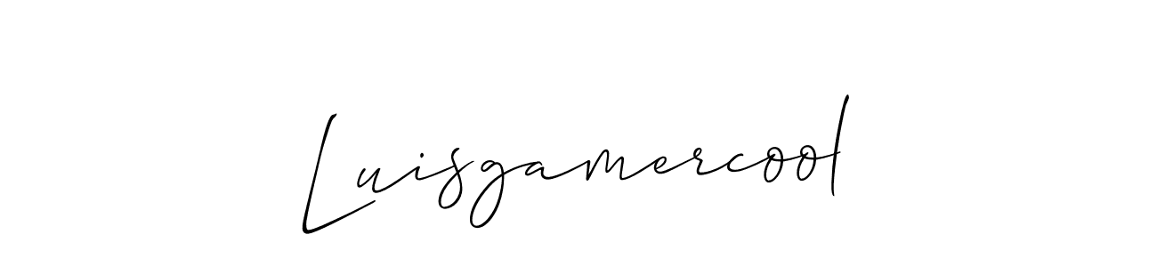 Luisgamercool stylish signature style. Best Handwritten Sign (Allison_Script) for my name. Handwritten Signature Collection Ideas for my name Luisgamercool. Luisgamercool signature style 2 images and pictures png