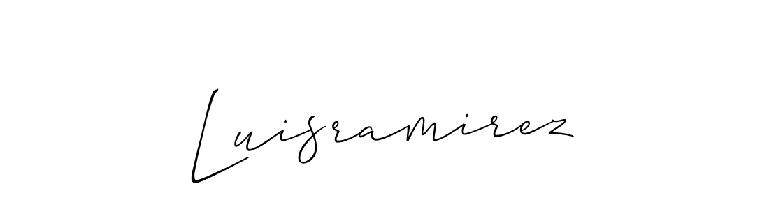 Design your own signature with our free online signature maker. With this signature software, you can create a handwritten (Allison_Script) signature for name Luisramirez. Luisramirez signature style 2 images and pictures png