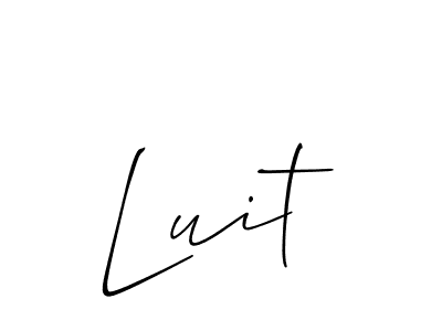 Luit stylish signature style. Best Handwritten Sign (Allison_Script) for my name. Handwritten Signature Collection Ideas for my name Luit. Luit signature style 2 images and pictures png