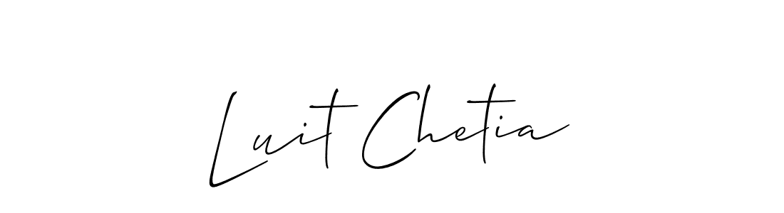 Luit Chetia stylish signature style. Best Handwritten Sign (Allison_Script) for my name. Handwritten Signature Collection Ideas for my name Luit Chetia. Luit Chetia signature style 2 images and pictures png