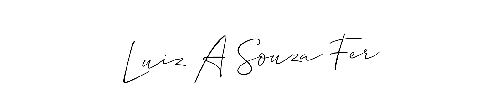 Luiz A Souza Fer stylish signature style. Best Handwritten Sign (Allison_Script) for my name. Handwritten Signature Collection Ideas for my name Luiz A Souza Fer. Luiz A Souza Fer signature style 2 images and pictures png