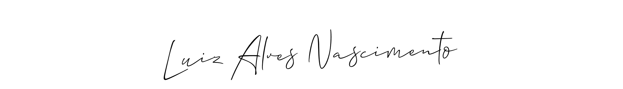 Design your own signature with our free online signature maker. With this signature software, you can create a handwritten (Allison_Script) signature for name Luiz Alves Nascimento. Luiz Alves Nascimento signature style 2 images and pictures png