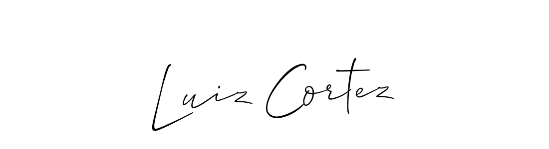 You should practise on your own different ways (Allison_Script) to write your name (Luiz Cortez) in signature. don't let someone else do it for you. Luiz Cortez signature style 2 images and pictures png