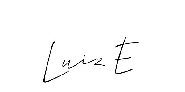 Best and Professional Signature Style for Luiz E. Allison_Script Best Signature Style Collection. Luiz E signature style 2 images and pictures png