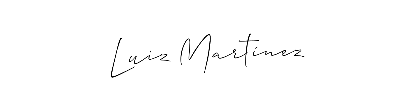 How to make Luiz Martínez signature? Allison_Script is a professional autograph style. Create handwritten signature for Luiz Martínez name. Luiz Martínez signature style 2 images and pictures png