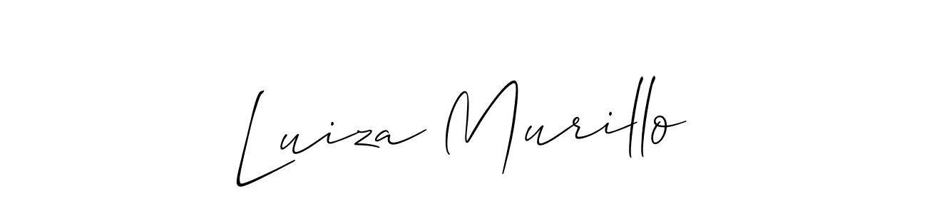The best way (Allison_Script) to make a short signature is to pick only two or three words in your name. The name Luiza Murillo include a total of six letters. For converting this name. Luiza Murillo signature style 2 images and pictures png