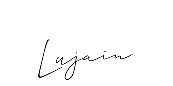 How to make Lujain name signature. Use Allison_Script style for creating short signs online. This is the latest handwritten sign. Lujain signature style 2 images and pictures png