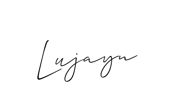 Make a short Lujayn signature style. Manage your documents anywhere anytime using Allison_Script. Create and add eSignatures, submit forms, share and send files easily. Lujayn signature style 2 images and pictures png