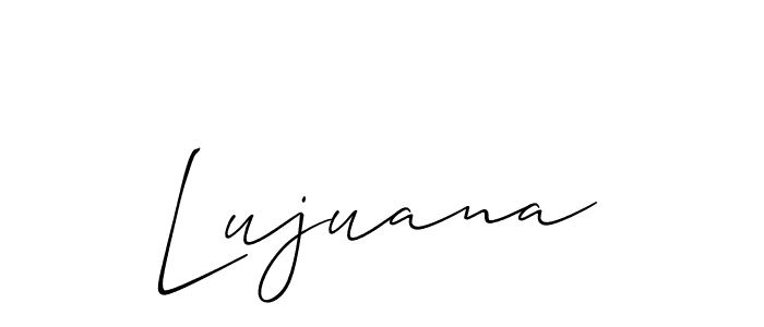 Also You can easily find your signature by using the search form. We will create Lujuana name handwritten signature images for you free of cost using Allison_Script sign style. Lujuana signature style 2 images and pictures png