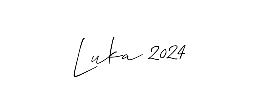 How to make Luka 2024 signature? Allison_Script is a professional autograph style. Create handwritten signature for Luka 2024 name. Luka 2024 signature style 2 images and pictures png