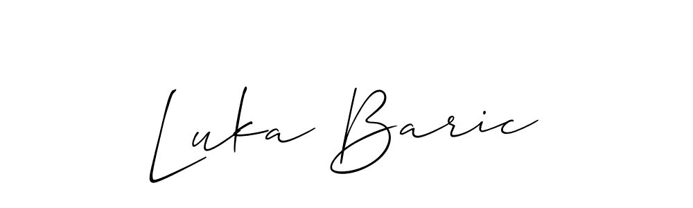 How to make Luka Baric name signature. Use Allison_Script style for creating short signs online. This is the latest handwritten sign. Luka Baric signature style 2 images and pictures png