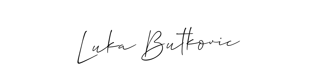 Best and Professional Signature Style for Luka Butkovic. Allison_Script Best Signature Style Collection. Luka Butkovic signature style 2 images and pictures png