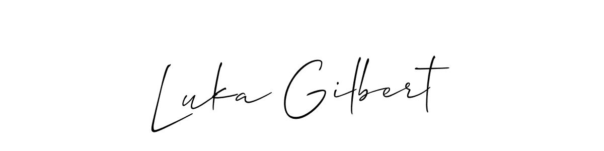 Make a short Luka Gilbert signature style. Manage your documents anywhere anytime using Allison_Script. Create and add eSignatures, submit forms, share and send files easily. Luka Gilbert signature style 2 images and pictures png