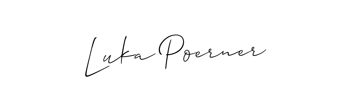 Best and Professional Signature Style for Luka Poerner. Allison_Script Best Signature Style Collection. Luka Poerner signature style 2 images and pictures png