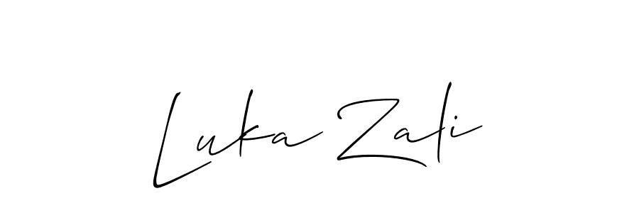 How to make Luka Zali signature? Allison_Script is a professional autograph style. Create handwritten signature for Luka Zali name. Luka Zali signature style 2 images and pictures png