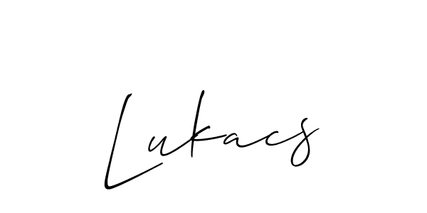Allison_Script is a professional signature style that is perfect for those who want to add a touch of class to their signature. It is also a great choice for those who want to make their signature more unique. Get Lukacs name to fancy signature for free. Lukacs signature style 2 images and pictures png