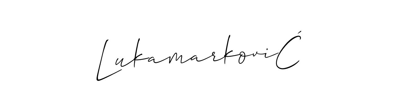 Similarly Allison_Script is the best handwritten signature design. Signature creator online .You can use it as an online autograph creator for name LukamarkoviĆ. LukamarkoviĆ signature style 2 images and pictures png