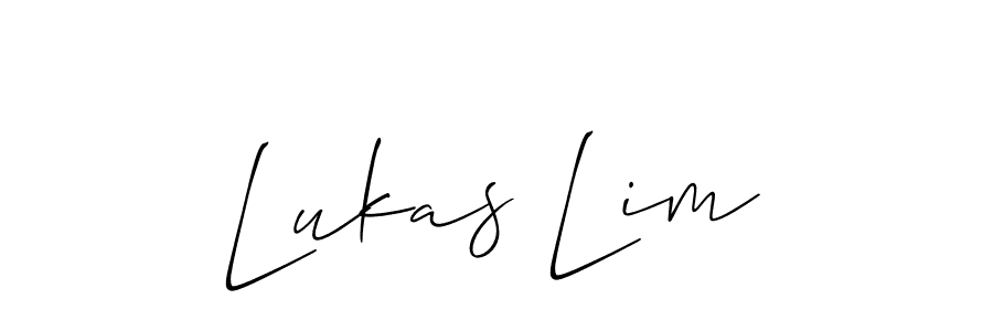 How to make Lukas Lim signature? Allison_Script is a professional autograph style. Create handwritten signature for Lukas Lim name. Lukas Lim signature style 2 images and pictures png