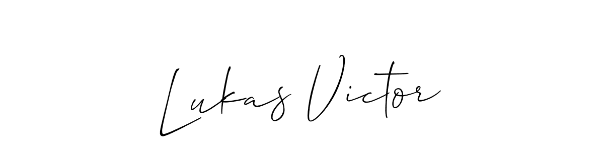 Design your own signature with our free online signature maker. With this signature software, you can create a handwritten (Allison_Script) signature for name Lukas Victor. Lukas Victor signature style 2 images and pictures png