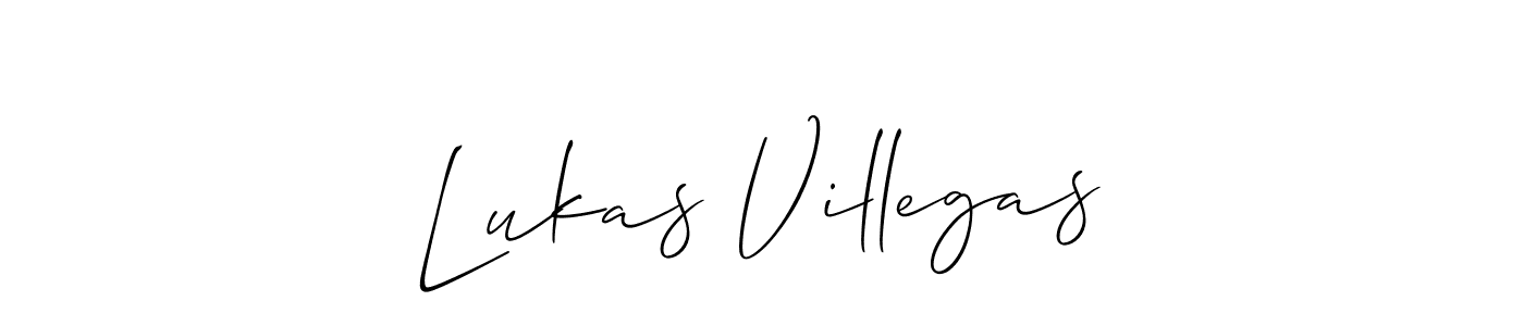 How to make Lukas Villegas name signature. Use Allison_Script style for creating short signs online. This is the latest handwritten sign. Lukas Villegas signature style 2 images and pictures png