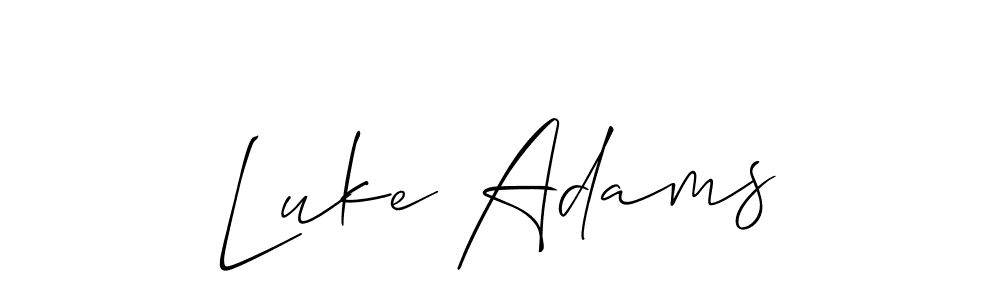 It looks lik you need a new signature style for name Luke Adams. Design unique handwritten (Allison_Script) signature with our free signature maker in just a few clicks. Luke Adams signature style 2 images and pictures png