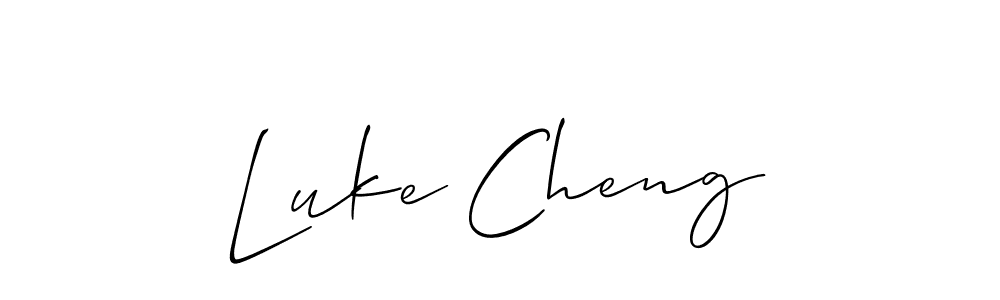 Also You can easily find your signature by using the search form. We will create Luke Cheng name handwritten signature images for you free of cost using Allison_Script sign style. Luke Cheng signature style 2 images and pictures png