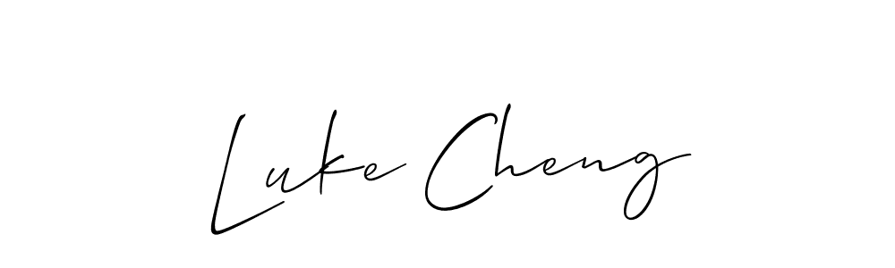 Also You can easily find your signature by using the search form. We will create Luke Cheng name handwritten signature images for you free of cost using Allison_Script sign style. Luke Cheng signature style 2 images and pictures png